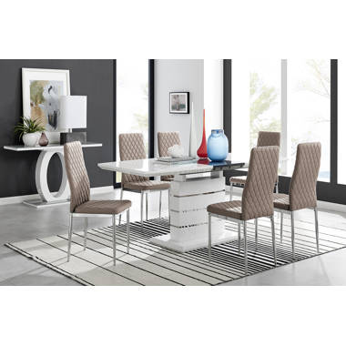 Large upholstered dining cheap chairs